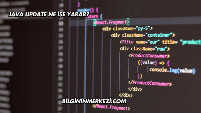 Java Update Ne İşe Yarar?