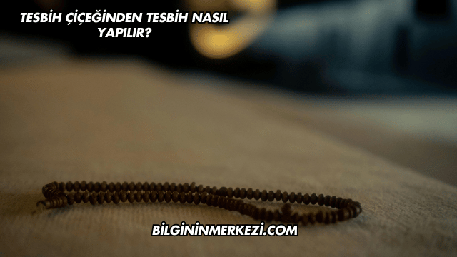Tesbih Çiçeğinden Tesbih Nasıl Yapılır?