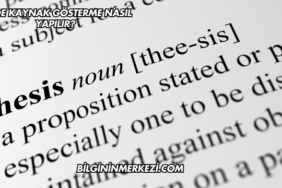 Tezde Kaynak Gösterme Nasıl Yapılır?