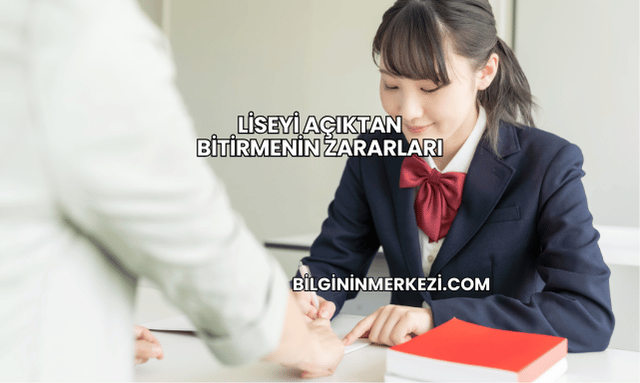 Liseyi Açıktan Bitirmenin Zararları