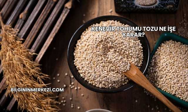 Kenevir Tohumu Tozu Ne İşe Yarar?