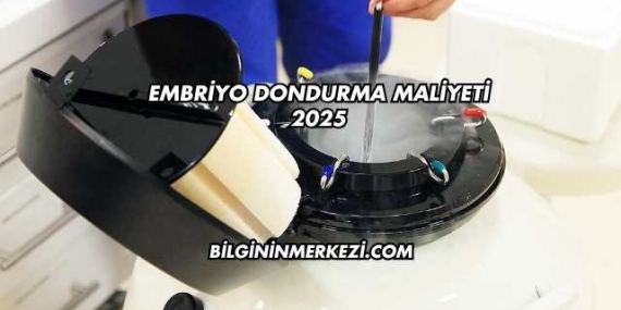 Embriyo Dondurma Maliyeti 2025