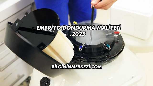Embriyo Dondurma Maliyeti 2025