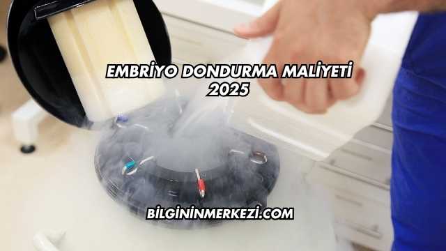 Embriyo Dondurma Maliyeti 2025