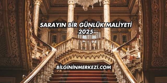 Sarayın Bir Günlük Maliyeti 2025