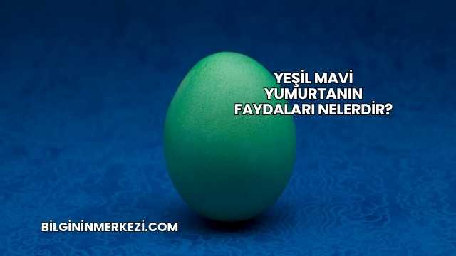 Yeşil Mavi Yumurtanın Faydaları Nelerdir?