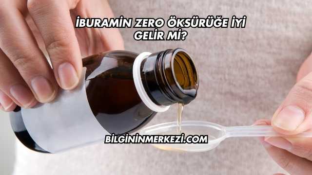 İburamin Zero Öksürüğe İyi Gelir mi?