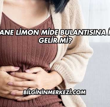 Nane Limon Mide Bulantısına İyi Gelir mi?