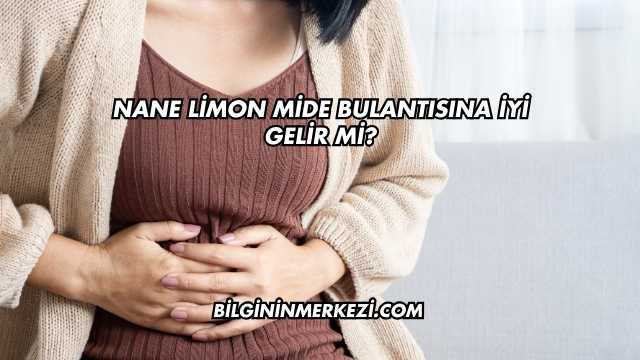 Nane Limon Mide Bulantısına İyi Gelir mi?