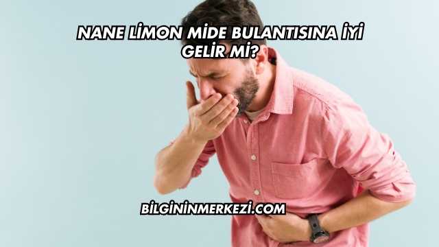 Nane Limon Mide Bulantısına İyi Gelir mi?