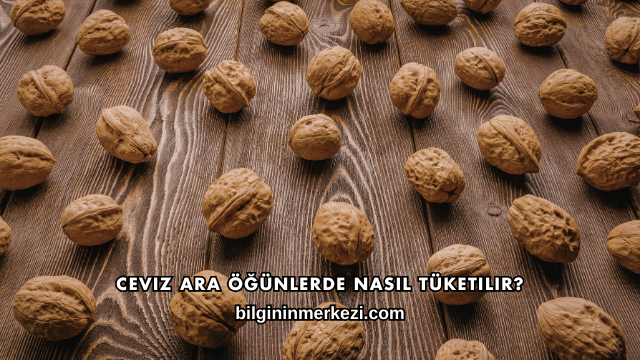Ceviz Ara Öğünlerde Nasıl Tüketilir?